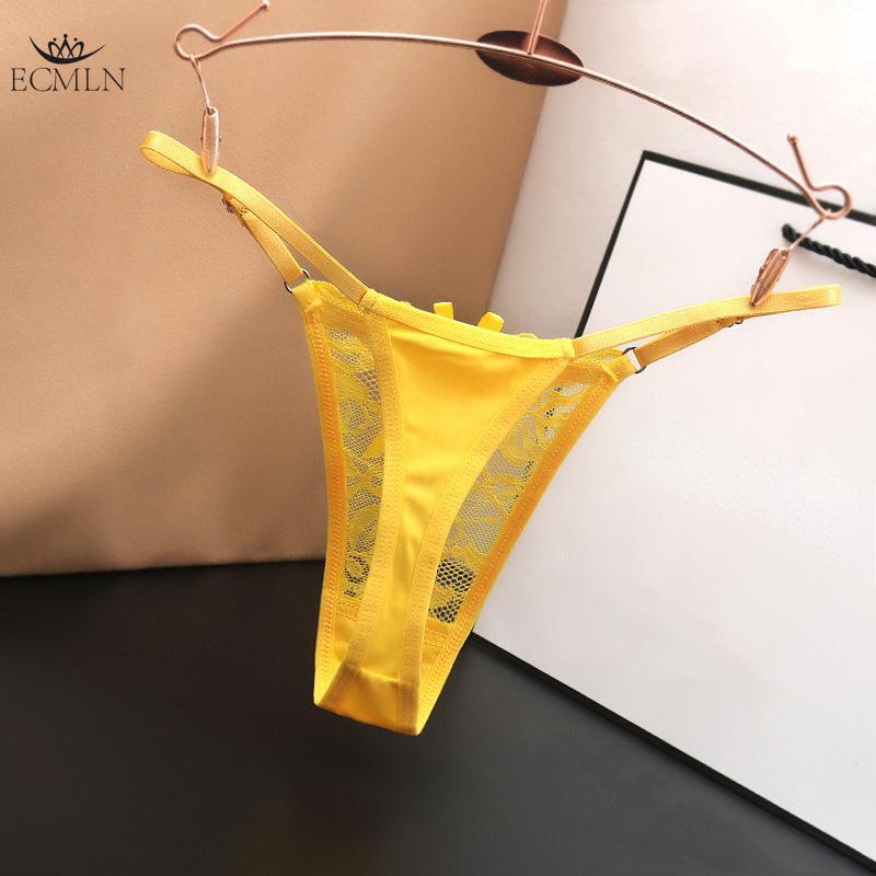 Sexy Spitze Verstellbare Strings für Damen Hüfttief Ausgeschnittene Slips Weibliche Atmungsaktive Unterhosen Perspektive Sexy Dessous