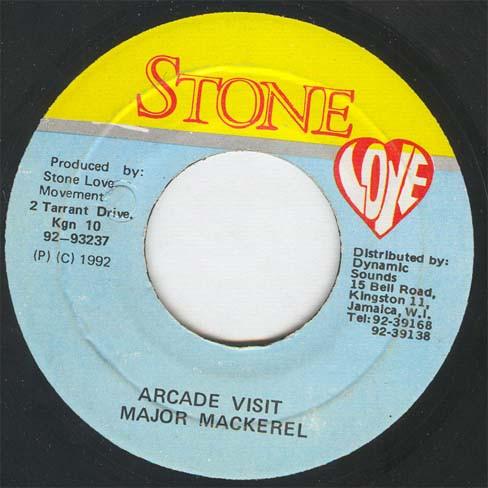 

7inch Record MAJOR MACKEREL Arcade Visit NONE Stone Love 1992 Jamaica Reggae Ska Dub Used