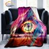 Print Freemasonry Flannel Blanket Masonic Air Conditioning Sofa  Portable Travel Camping   Suitable for All Season