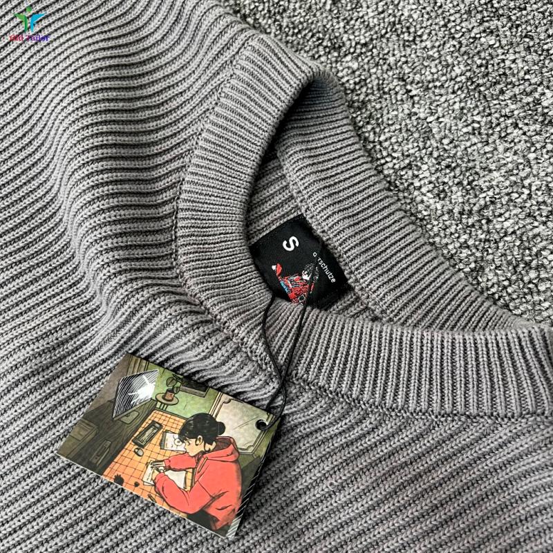 LUXEON Autumn/Winter Floral Embroidered Sweater Grey Fashion High Street Premium Sweater Unisex