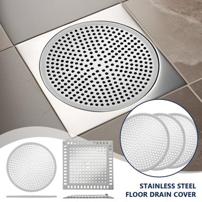Cubierta de Suelo de Acero Inoxidable Recogedor de Cabello para Baño Filtro de Cabello para Lavabo - Malla Bloqueadora
