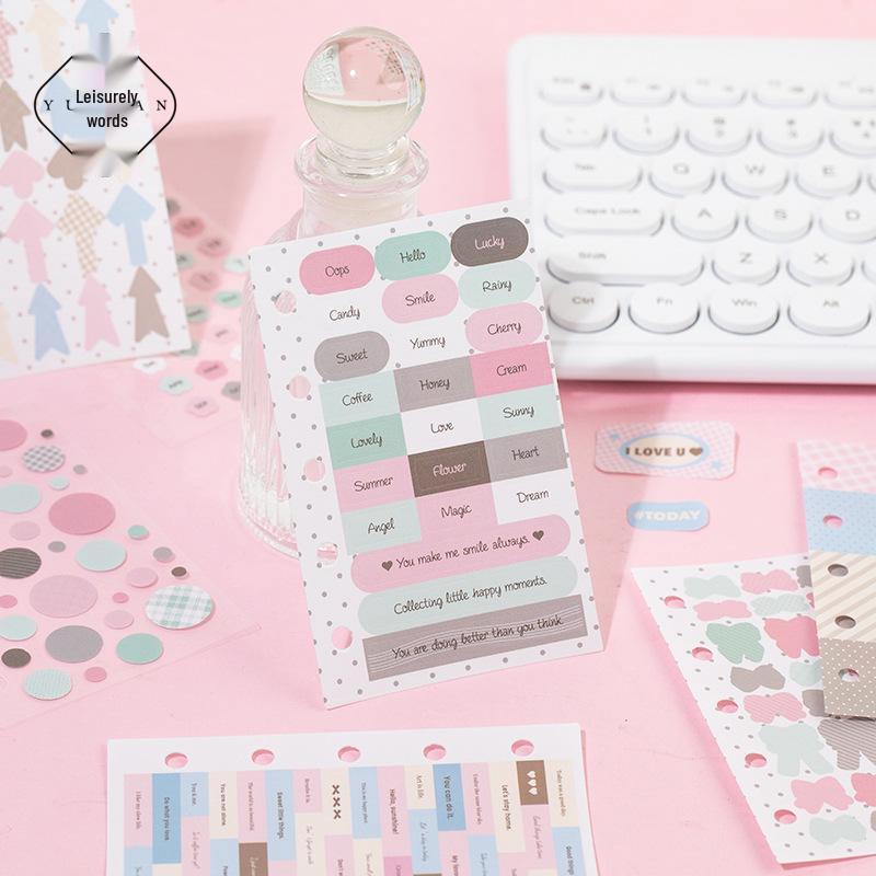 Yu Xian 2 Salty Story M5 Stickers: 4 Style Irregular Pattern DIY Collage Journal, 10 Sheets