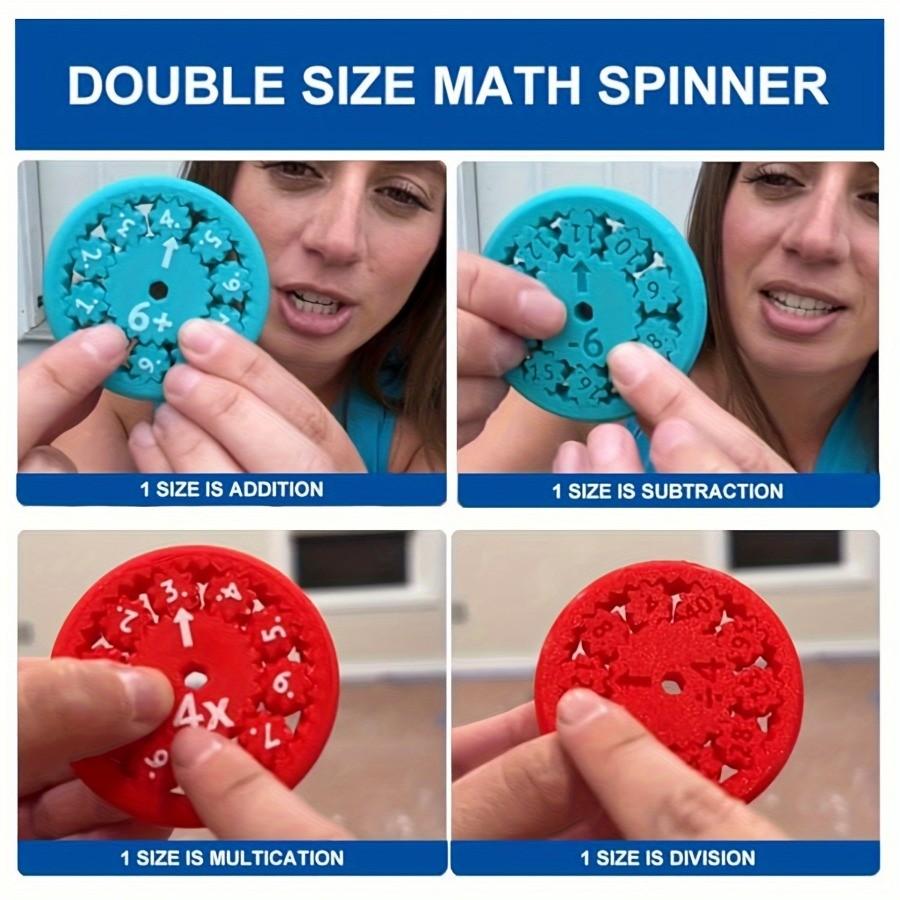 Math Fidget Spinner, Addition and Subtraction, Multiplication Dividing Spinner, Math Fidget Toys with Bonus Stickers for Kids, Cool Mini Math Spinner