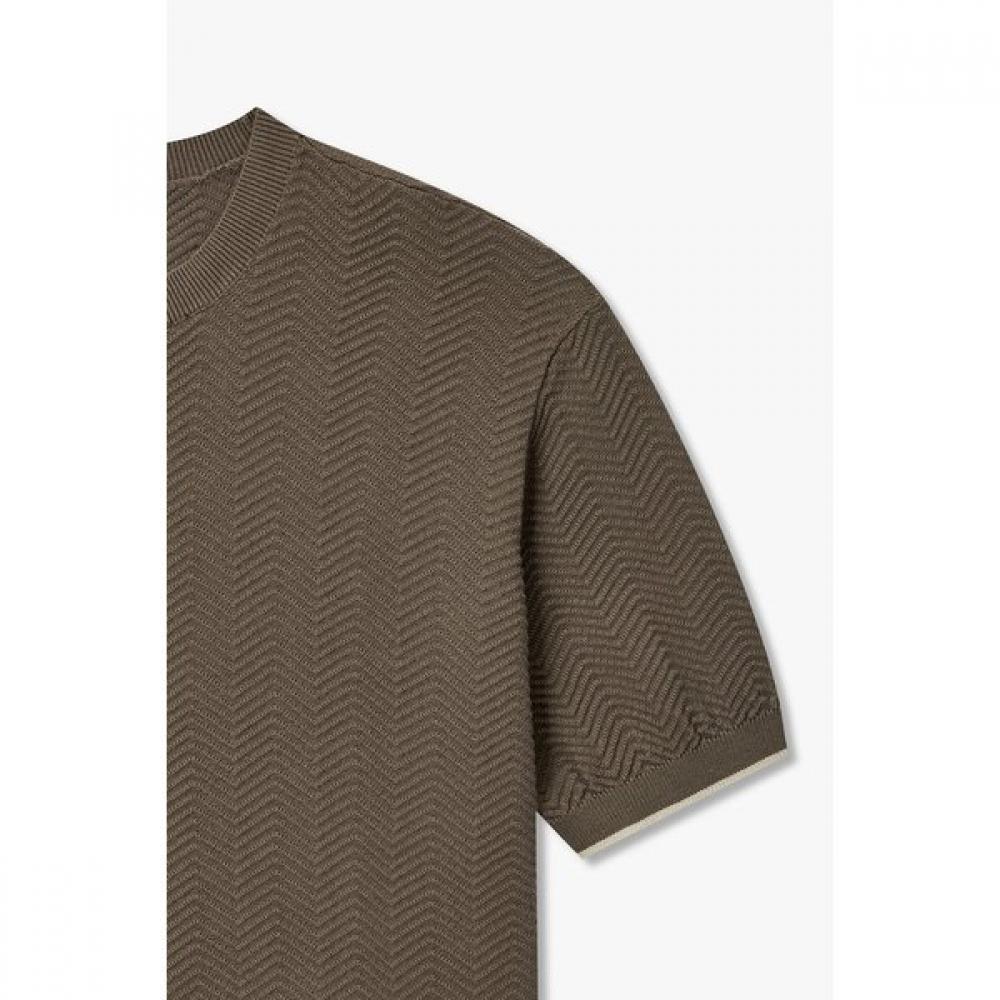 Emporio Armani Men Chevron Pattern Knit Pullover A516128039