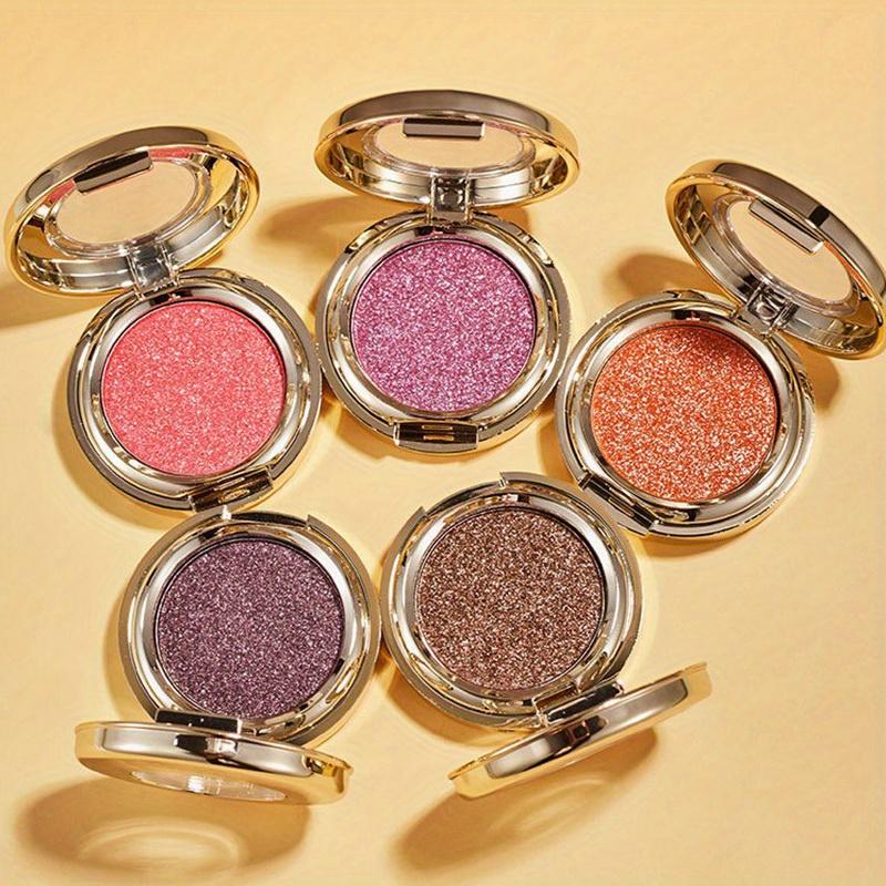 Single Color Flowing Golden Three Dimensional Pearlescent Eyeshadow Fine Sparkling Pumpkin Color, Matte Sparkling Powder, Earth Tone Eyeshadow Palette