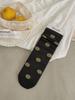 Autumn And Winter Retro Contrasting Color Polka Dot Socks Women'S Medium Tube Socks Ins Trendy Versatile College Wind Polka Dot Boneless Stack Socks