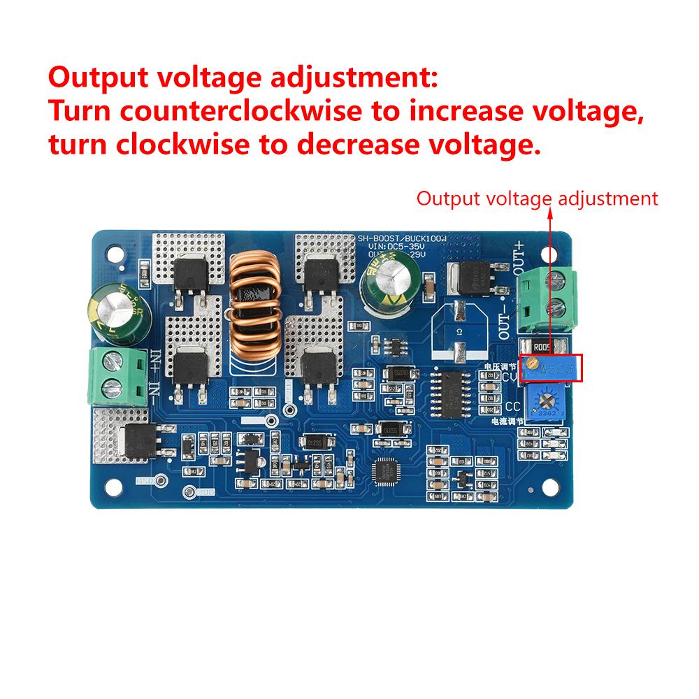 DC 5-35V 10A Automatic Step-Up/Step-Down Module High-Power Constant Voltage&Current Battery Charge LED Driver for Industrial&IoT