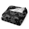 The Living Tombstone Motion Skull Plush Blanket Singer Vintage Throw Blanket for Quilt 125*100cm Warm