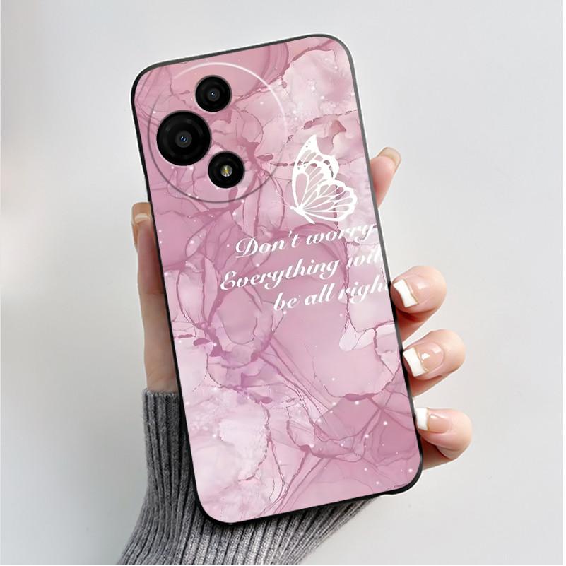 Case For TCL 60 SE Nxtpaper 60SE 605 Fundas Soft Silicone Black Shell TCL 60 Nxtpaper 60R 60 5G Cover Cute Flower Cartoon Casing
