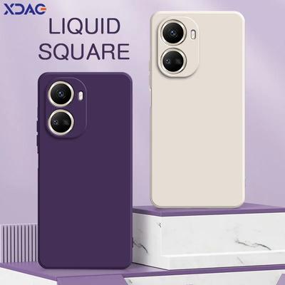 Vierkante Vloeibare Siliconen Telefoonhoes voor Huawei Nova 10 10Z Pro SE Youth Zachte Rand Beschermende Achterkant Nova10 10Pro 10SE