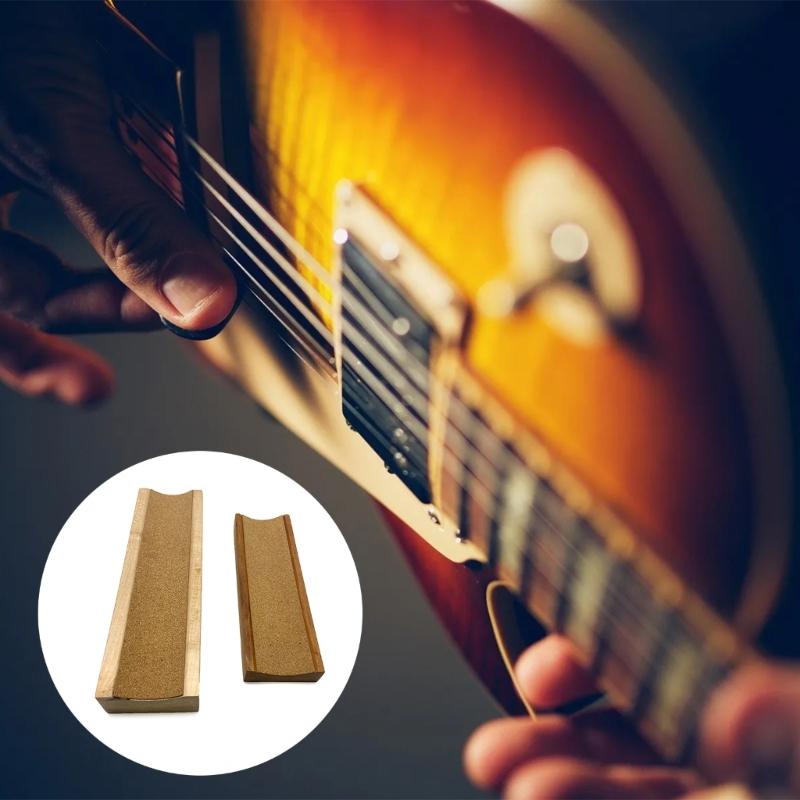 Neck Rest Long Neck Support Stand Guitar Fretwork Cork Lined Repairing Accessory