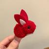 3D Plush Rabbit Hair Clip for Girls - Cute Hair Accessory