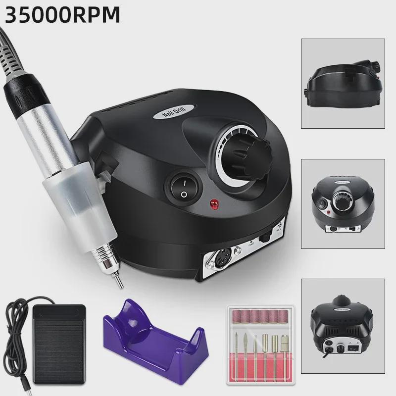 Nail Art 202 Electric Polishing Machine - 35,000 RPM Manicure & Grinding Tool