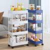 Compact Movable Multi-Layer Storage Rack for Snacks - Simple Floor-Standing Home Shelf