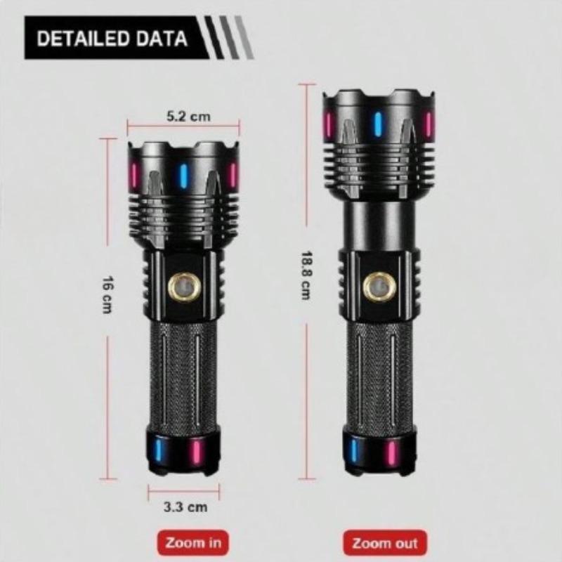8000000LM Super Powerful Flashlight 800W Rechargeable Torch Light 2000 Meters High Power LED Flashlights Waterproof Lantern