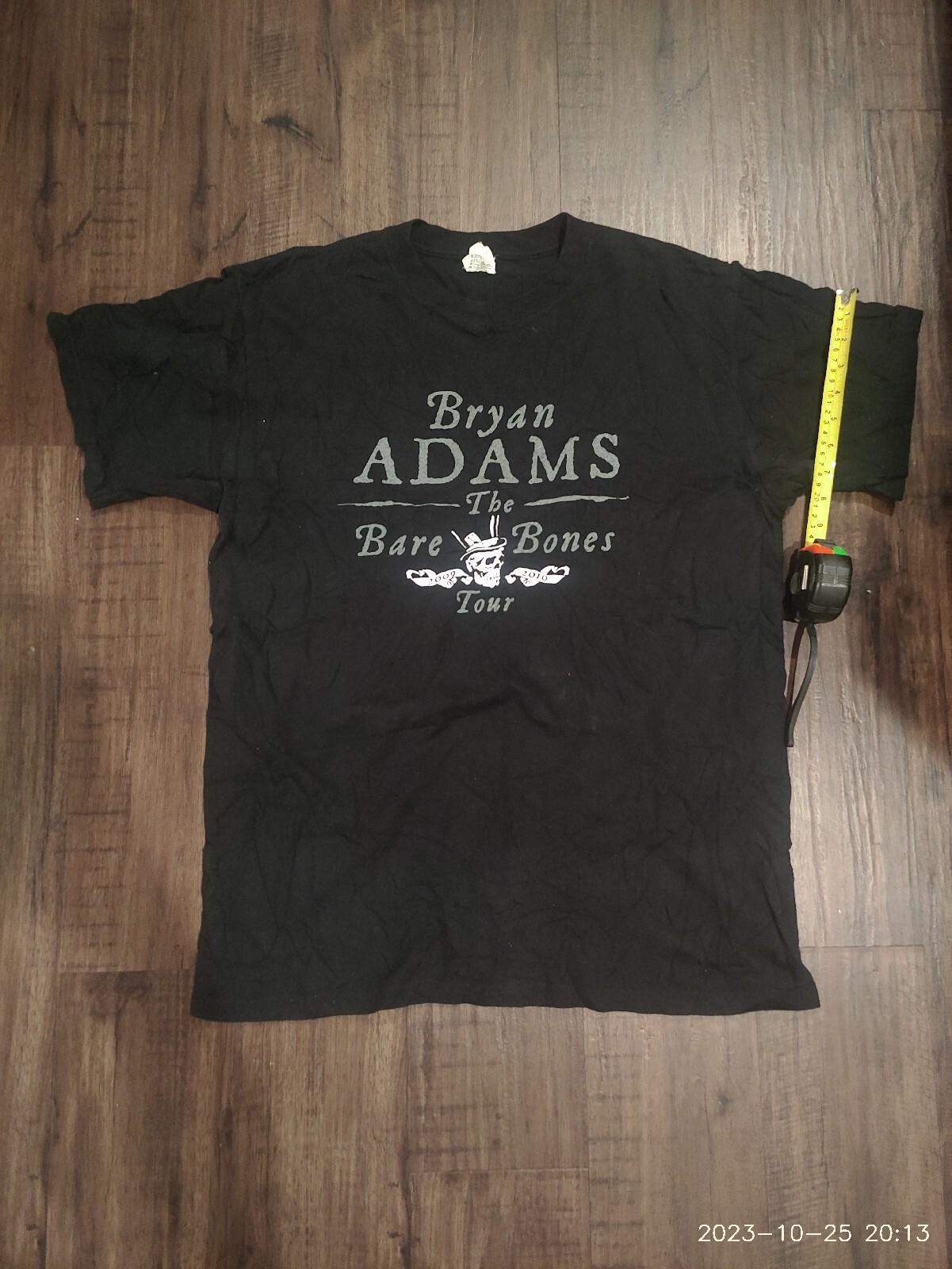 Vintage VTG Rare Bare Bones Bryan Adams Concert Tour Double Sided Tee T Unisex T-Shirt XL