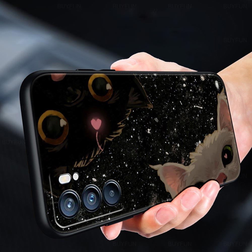 Custodia per Telefono Gatto Carino Per Oppo A17 A31 A54 A57 A78 A79 A98 Find X5 X6 Reno 6 7 8 10 11 12 13 F Pro 5G Copertura Morbida in TPU Fundas Capas