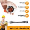 Fluorescent ABS Cable Tie Organizer - Reusable Electrical Wire Ties Clip for Electricians & High-Altitude Work Portable Durable