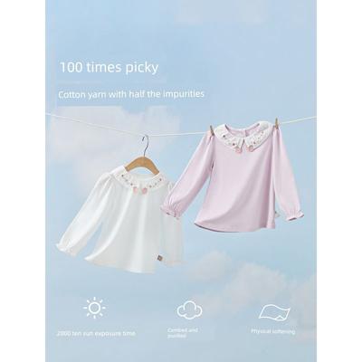[Same Style As In the Mall] David Bella 2026 New Spring Collection Girls' Pure Cotton T-Shirt Children's Stylish Base Shirt