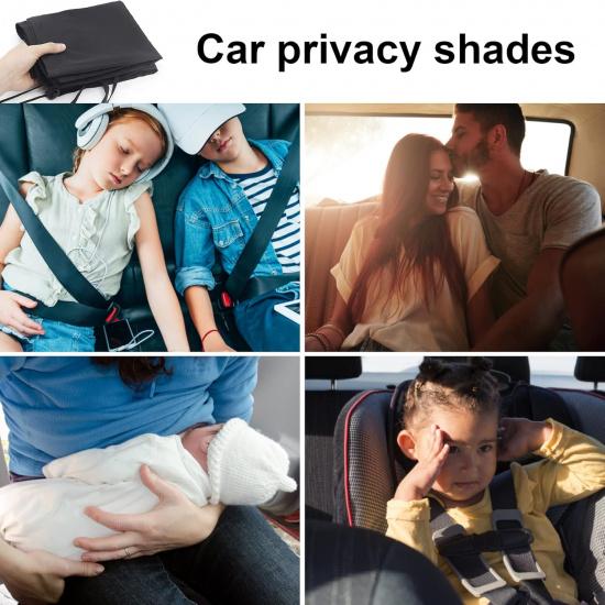 Set Of 3 Privacy Curta For Car, SUV, Van - Includes 1 Rear Seat Divider & 2 Side Windows Divider Curta For Camping & Sleeping