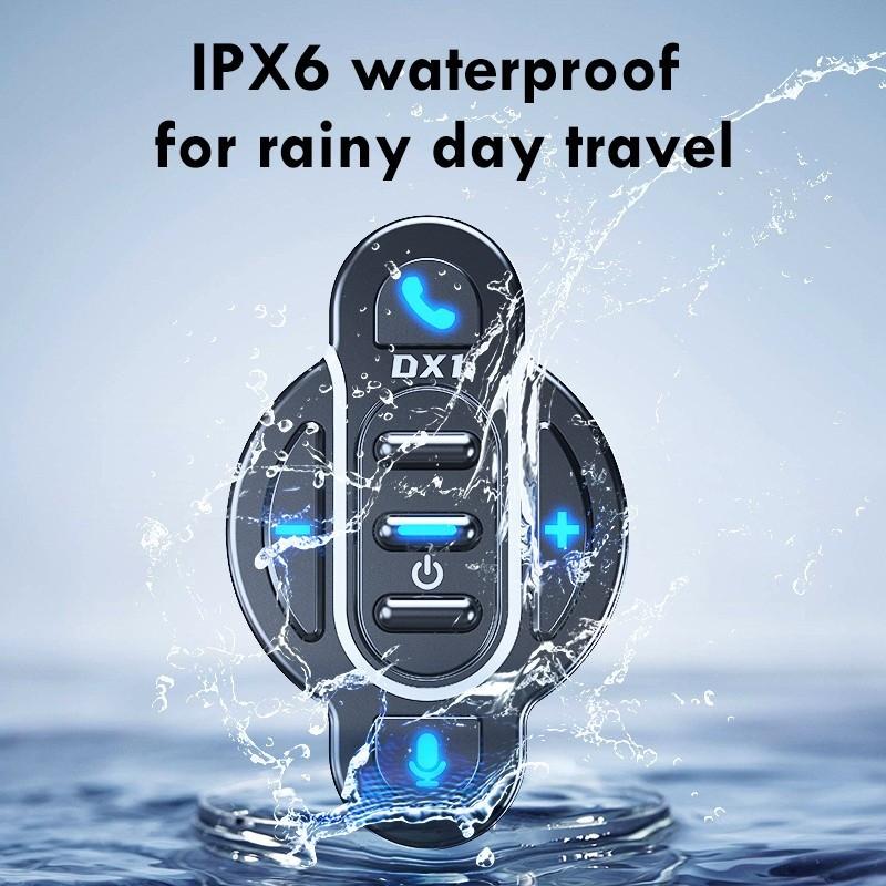 DX1 Bluetooth 5.4 Media Button Waterproof Motorcycle Handlebar Remote Control Helmet Headset Controller for IPhone Samsung