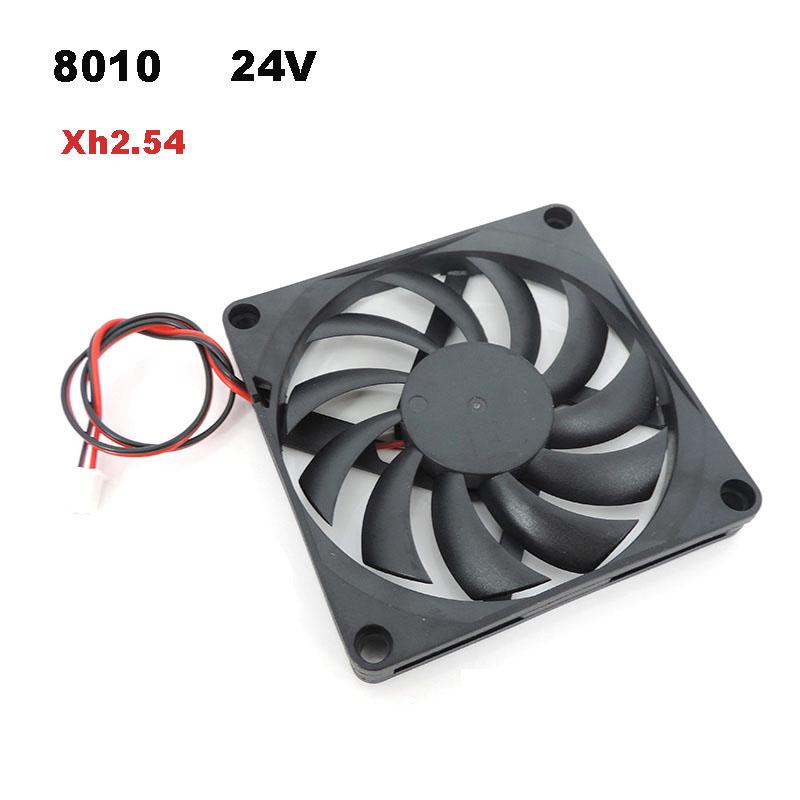 Ventilador de refrigeración sin escobillas de 8 cm, 5 V CC, 12 V, 24 V x h, 2,54 mm, 2 pines, 8010, 8015, 8025, 80 x 80 x 15 mm, disipador térmico para carcasa de PC y GPU.