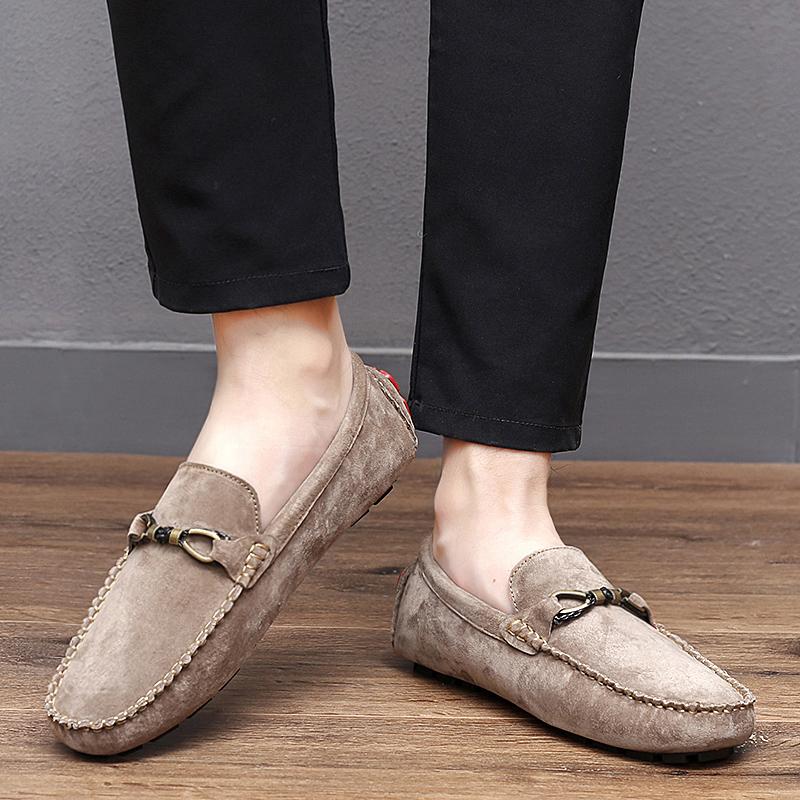Large Size 38-47 Penny Loafers Men Male Boat Shoes Man Moccasins Suede Leather Flats Summer High Quality Men Casual Shoes