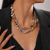 Irregular Colorful Necklace Women Jewelry Geometry Accessories Party Gifts
