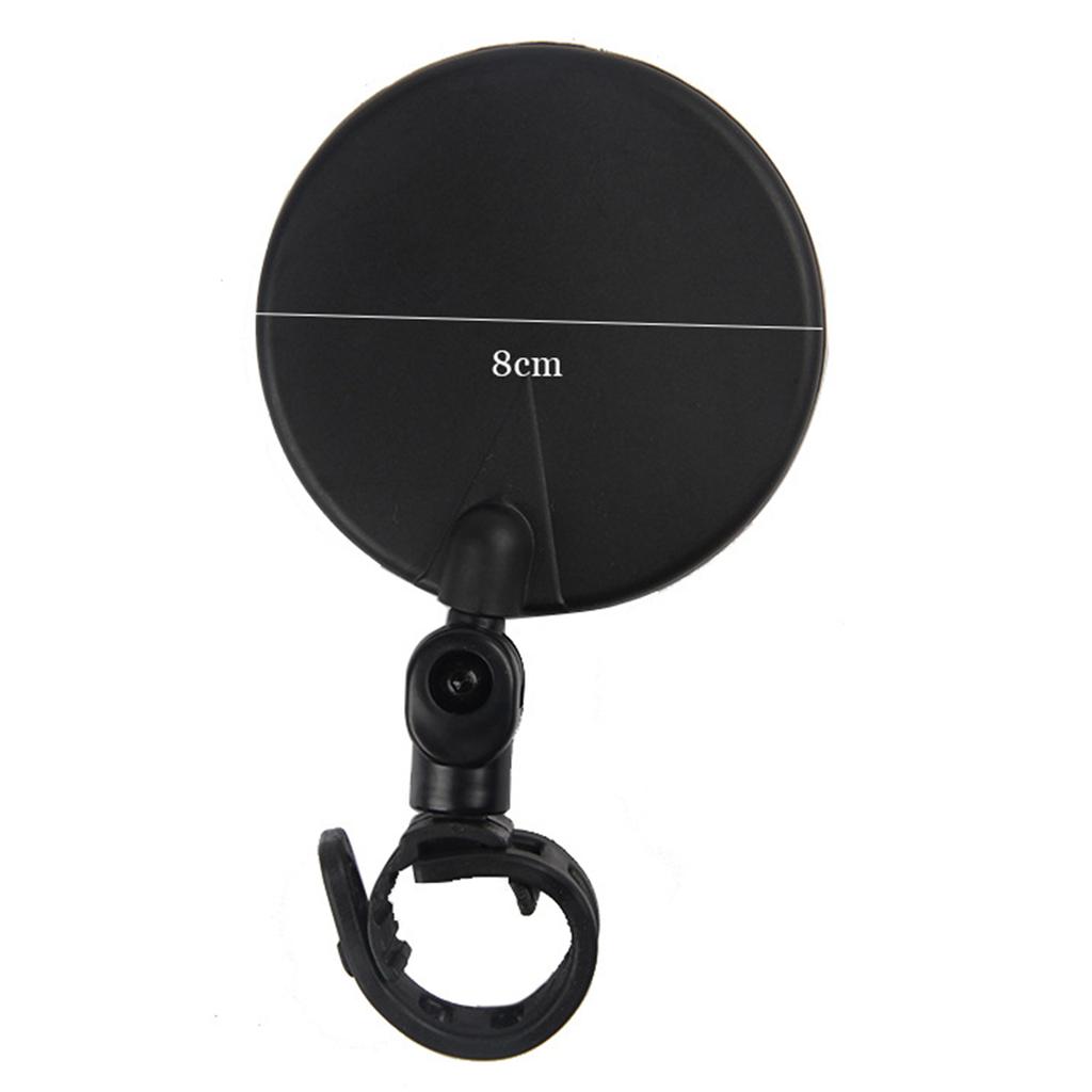Mountain Bike Rear View Mirror Polished Stainless Steel 360 Degree Rotating for Cycling and Outdoor Activities