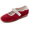 Autumn retro red ballet women's new sports board shoes flat bottom shallow mouth Mary Jane single shoes