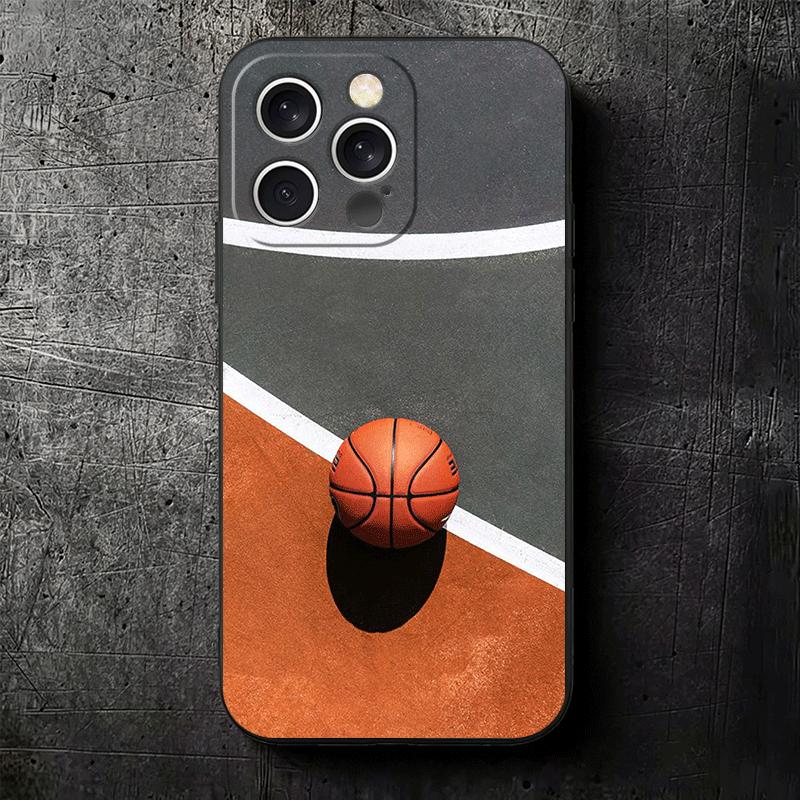 Basketball Basket Sports Soft Phone Case for iPhone 16 16E 17 Air 15 Pro Max 14 Plus 13 Mini 11 12 7 Black Cover Back Shell