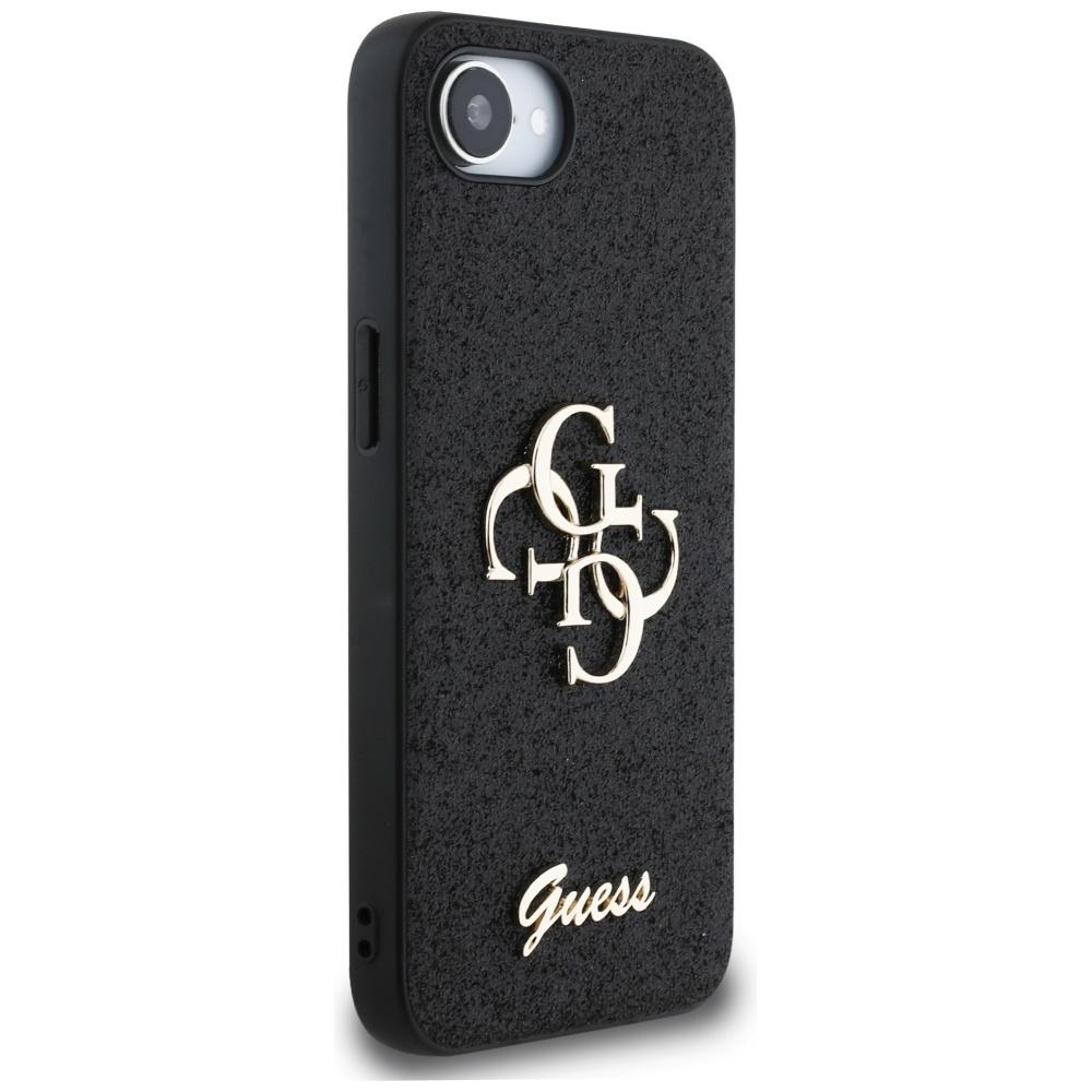 Etui do iPhone 16e Guess Fixed Glitter Czarny