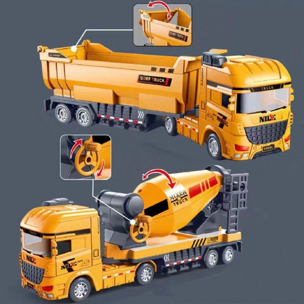 Construction Vehicles Engineering Truck Model Simulation Mixer Truck Toys  Holiday Gift