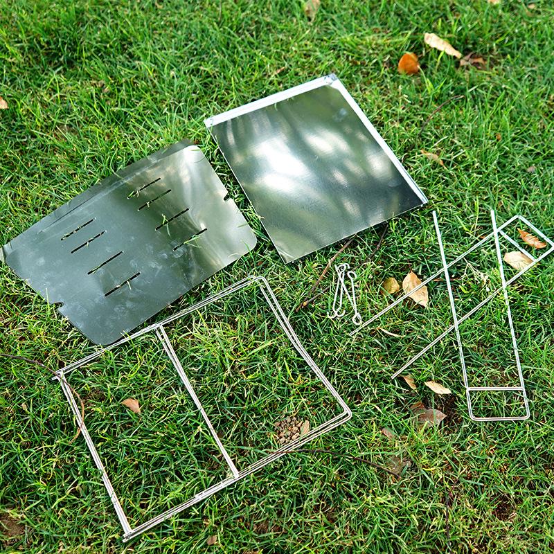 Ultra-Light Foldable Outdoor BBQ Grill & Portable Firewood/Charcoal Stove