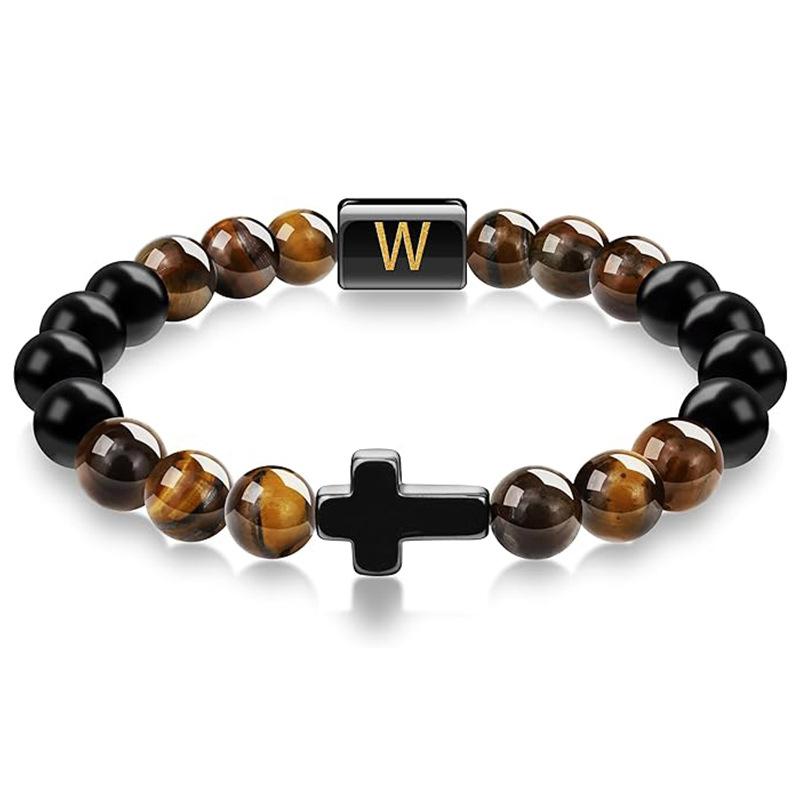 JYL TS Bracelet Men's  Beads Evokes Vintage Style & Strength
