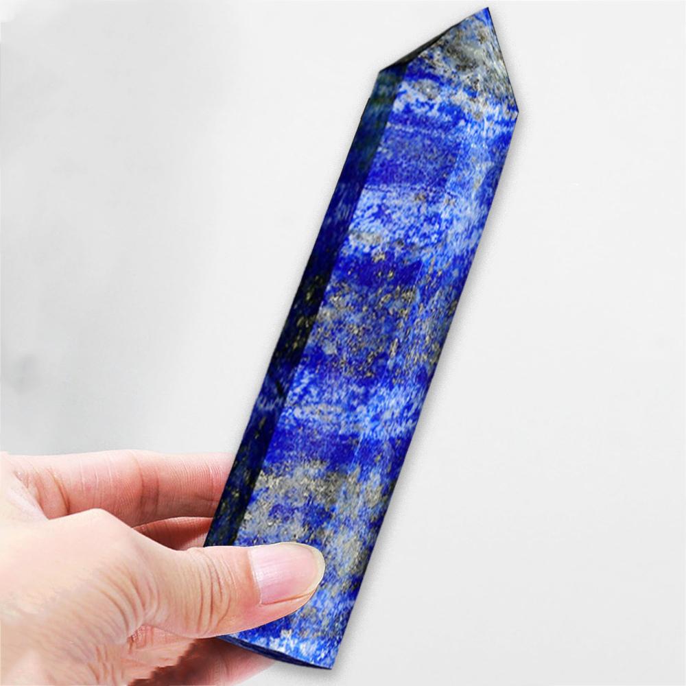 8-15Cm Large Size Natural Lapis Lazuli Tower Point Obelisk Ornament For Home Room Living Room Office Decor Christmas Gift