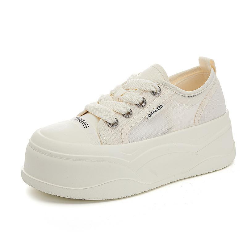 Foam sole white shoes women's summer new thick sole heightening breathable casual single shoes women's small women's shoes tide
