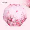 Double-layer sun umbrella vinyl sunscreen UV protection parasol double-sided printing weather and rain manual umbrella female