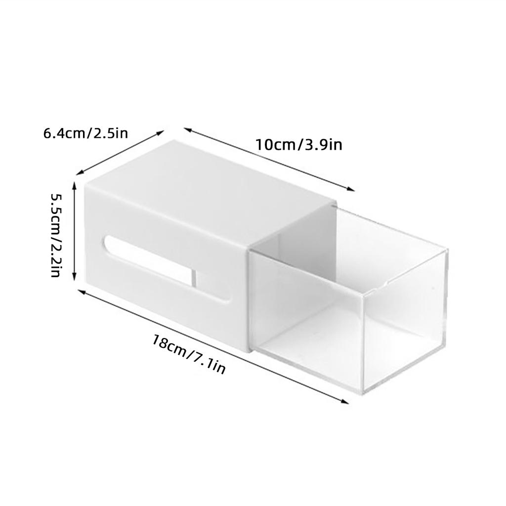 Bathroom Bidirectional Storage Box For Makeup Hair Ties Clips Holder Cotton Stick Makeup Oragnizer Pull-Out Case
