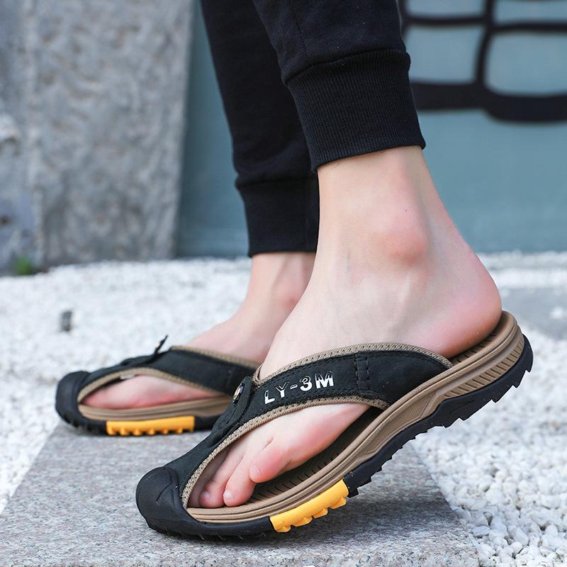 Men's Plus Size Non-Slip Closed-Toe Flip-Flop Sandals