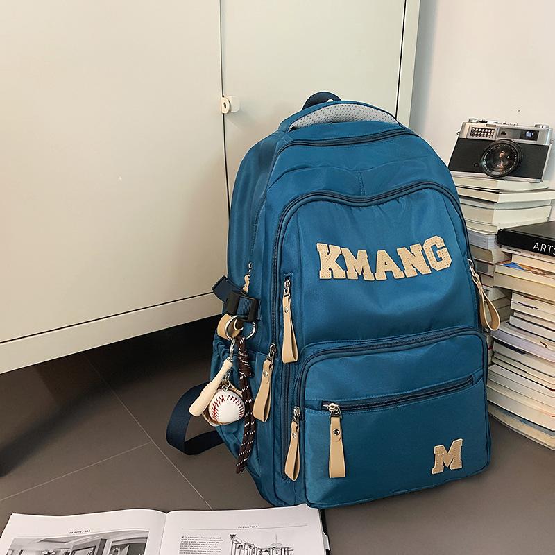 Schoolbag Large Capacity Backpack Male and Female Students School Bag Junior High School High School College Students Computer Bag Trend Casual Wind
