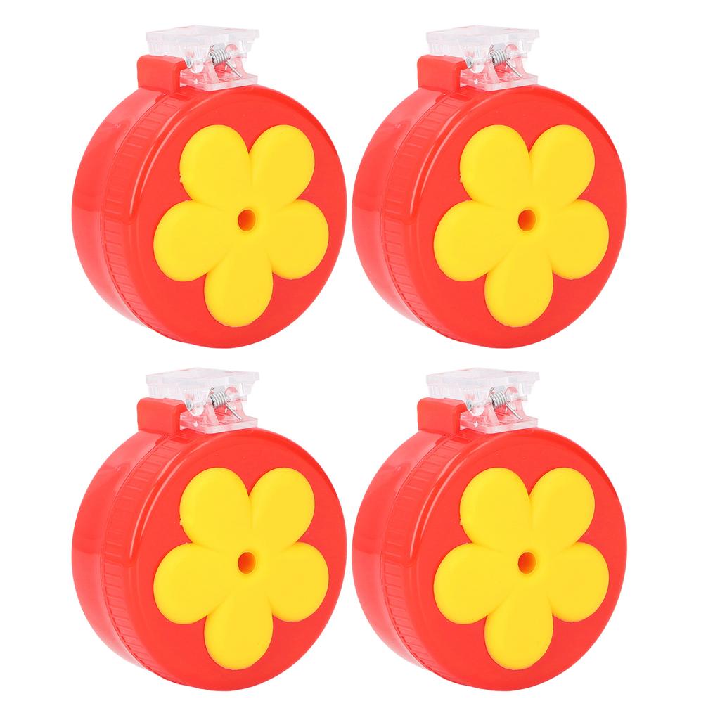 4pcs Hummingbird Clip Feeder ABS Portable with Brushes Flower Handheld Hummingbird Feeder for