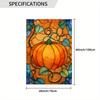 Gd-Dq07050020-1pc Vibrant Glass Pumpkin Thanksgiving And Fall Garden Flag_4 (4)  Outdoor Garden Flag, Double-Sided Home Decor, Courtyard Ornament, Out