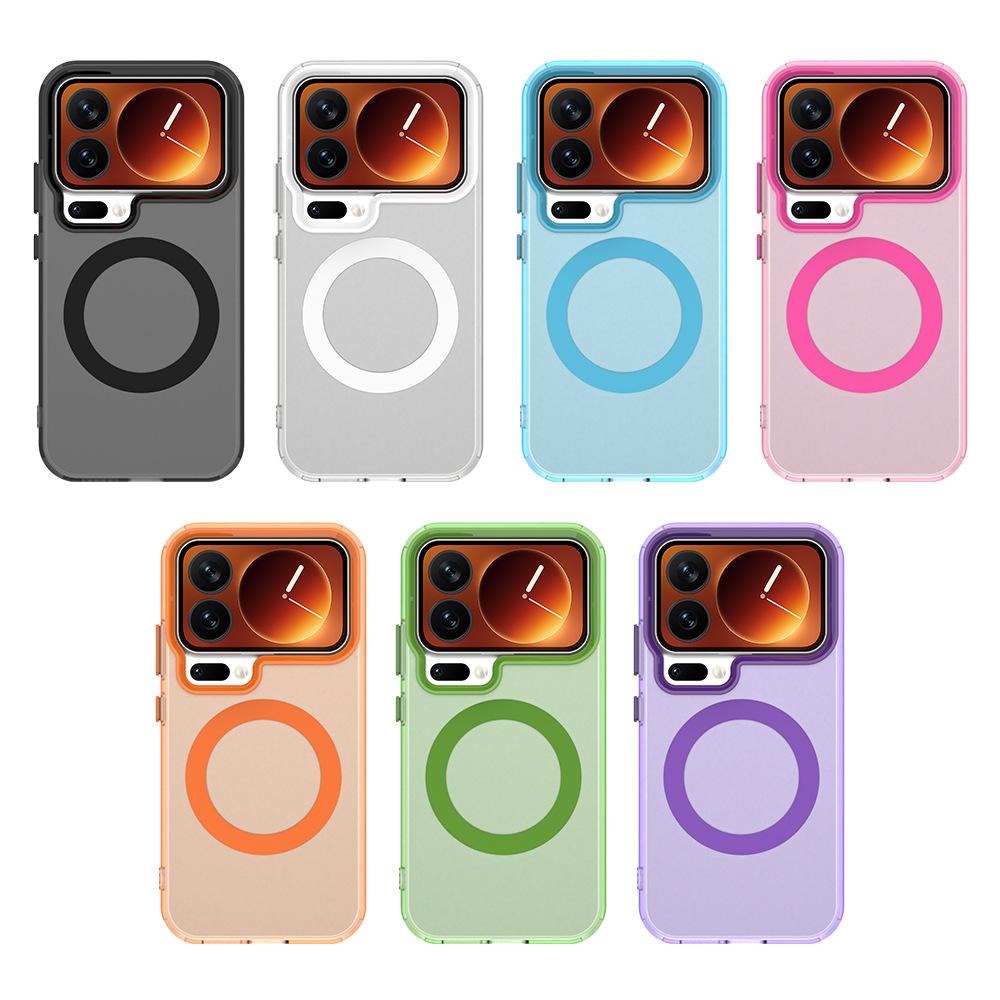 Applicable To Xiaomi 17ProMax Candy Magnetic Mobile Phone Case Xiaomi 15Pro Matte Xiaomi 14TPro Protective Case