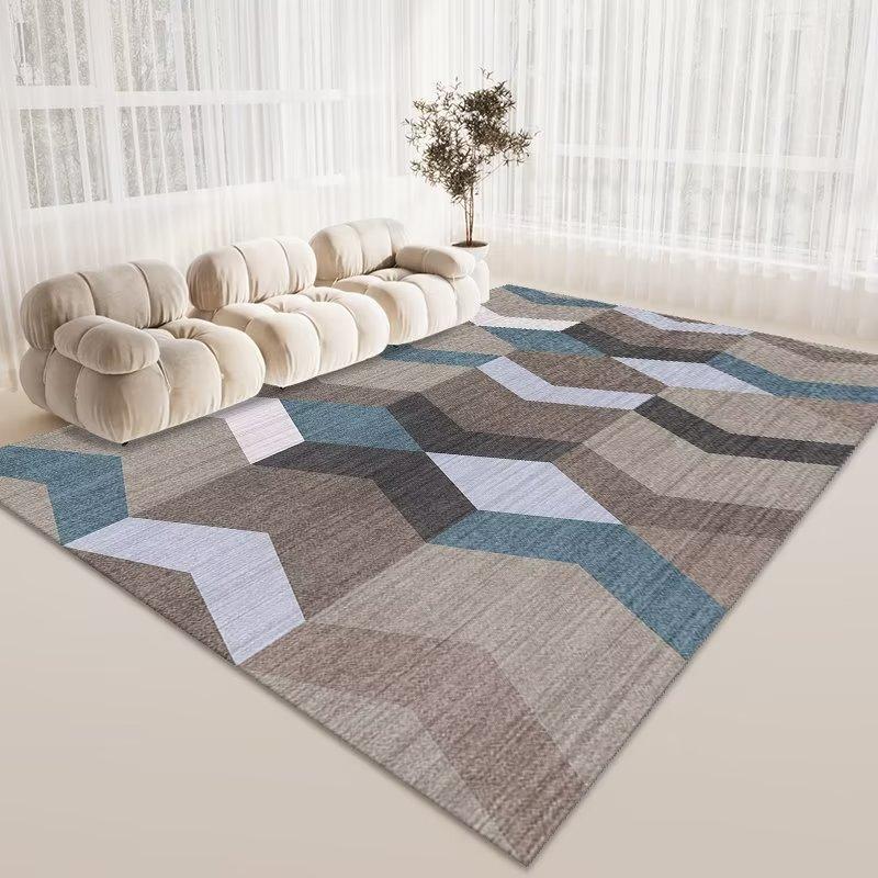 Geometrisch bedruckte Dekoration Heimteppich Wohnzimmer Moderner Stil 200x250 Große Bereichsteppiche für Schlafzimmer Weiche Rutschfeste Matte Kinder