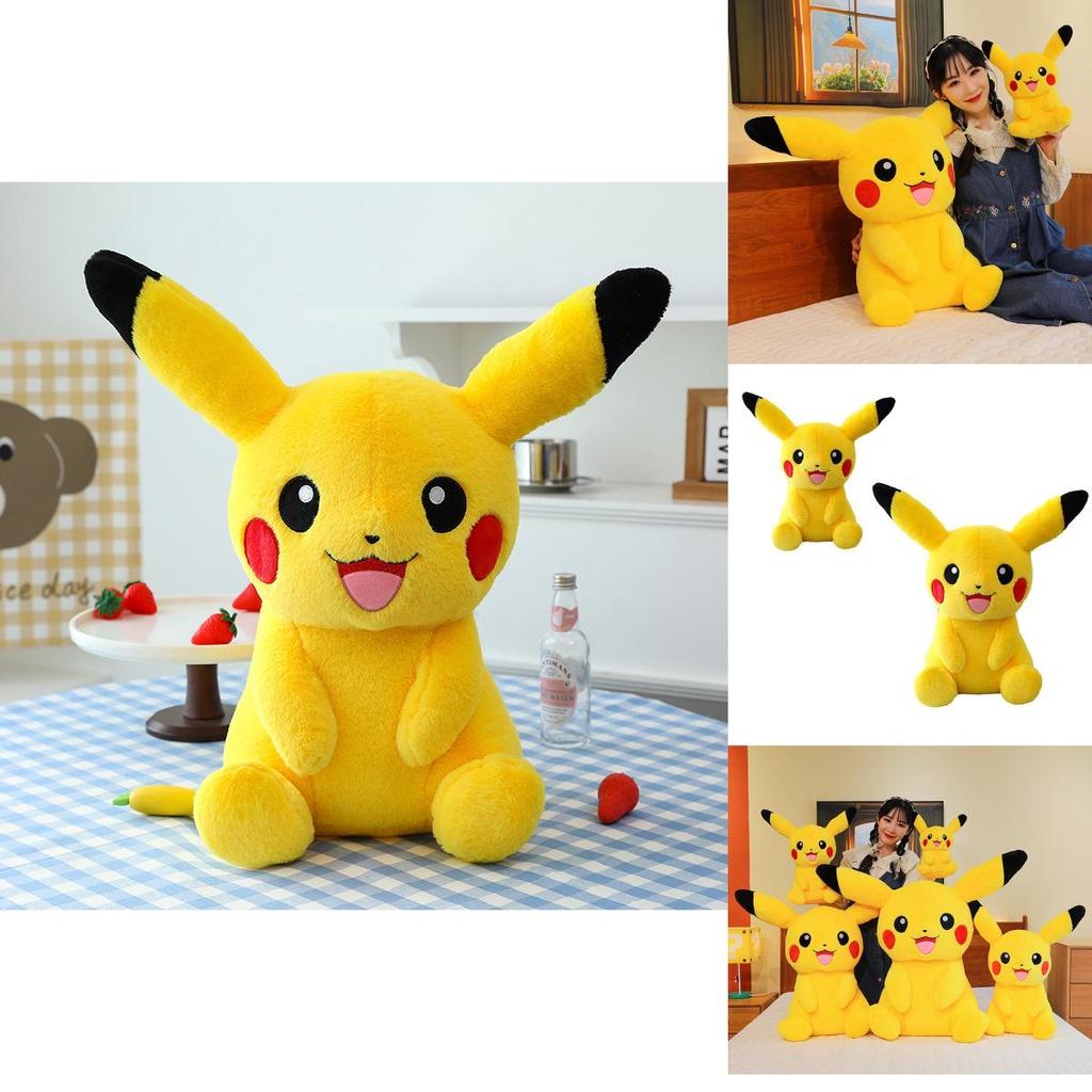 Large Yellow Pikachu Plush Toy Soft And Cuddly Stuffed Animal For Kids Ideal Birthday Gift