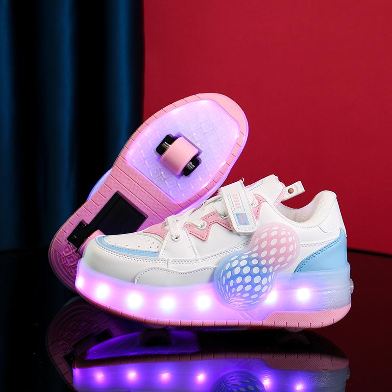 Детские разноцветные светящиеся беговые дорожки для девочек, роликовые коньки, четырехколесные детские беговые дорожки 31