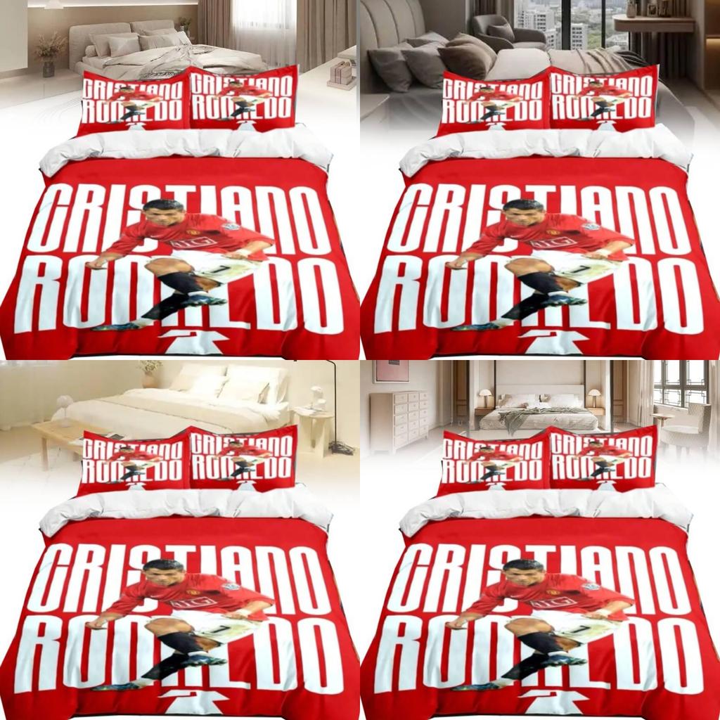 Cristiano Ronaldo Duvet Cover Set With Soft Material For Boys And Girls Room
