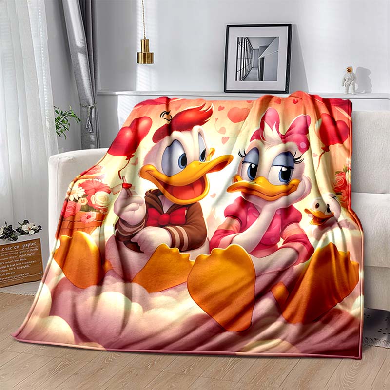 New Product! Donald Duck and Daisy Duck Custom Blanket Fluffy Kids and Adults Sofa Plush Bedspread Blanket for Sofa Bed Room