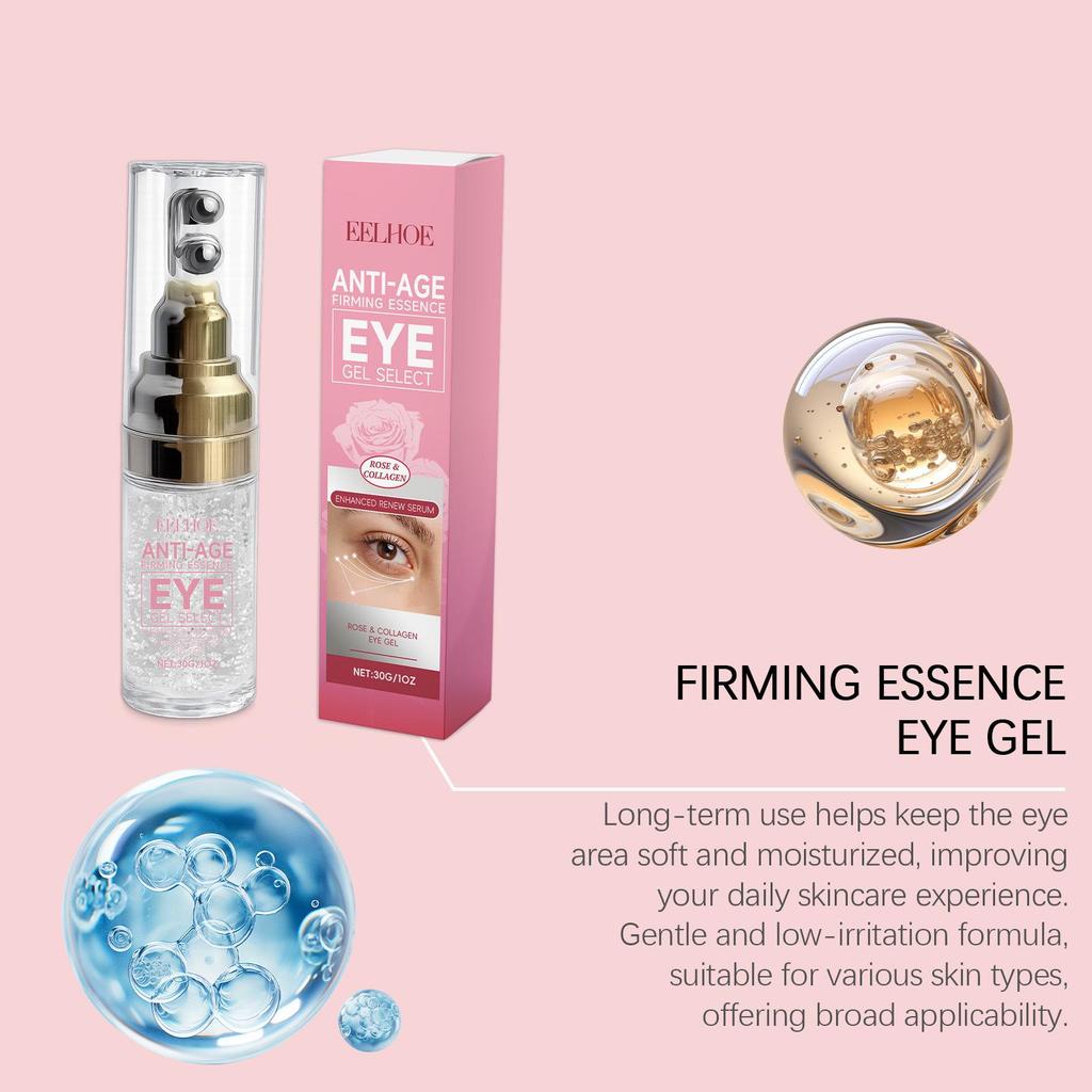 EELHOE Collagen Eye Gel Roller: Hydrating, Nourishing, Refreshing, Non-Greasy Formula for Under-Eye Care
